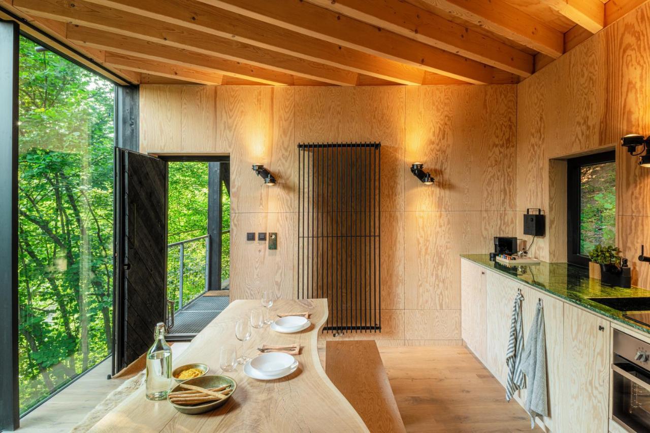 Hutstuf - The Fox & Private Outdoor Spa La-Roche-en-Ardenne Exterior foto
