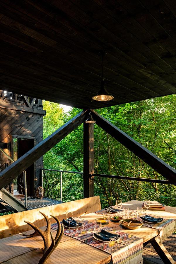 Hutstuf - The Fox & Private Outdoor Spa La-Roche-en-Ardenne Exterior foto