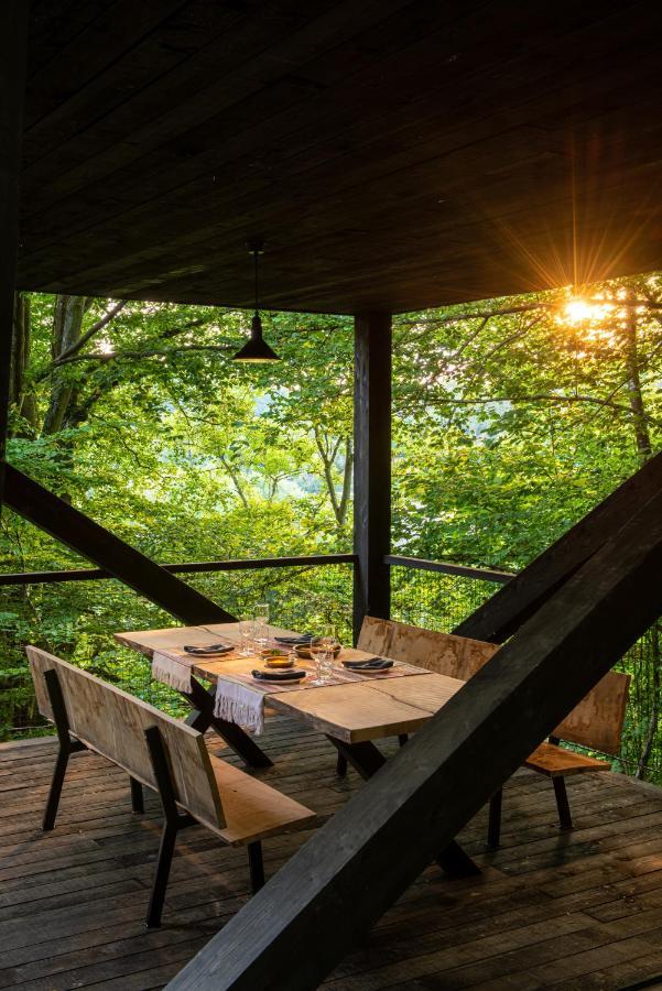 Hutstuf - The Fox & Private Outdoor Spa La-Roche-en-Ardenne Exterior foto