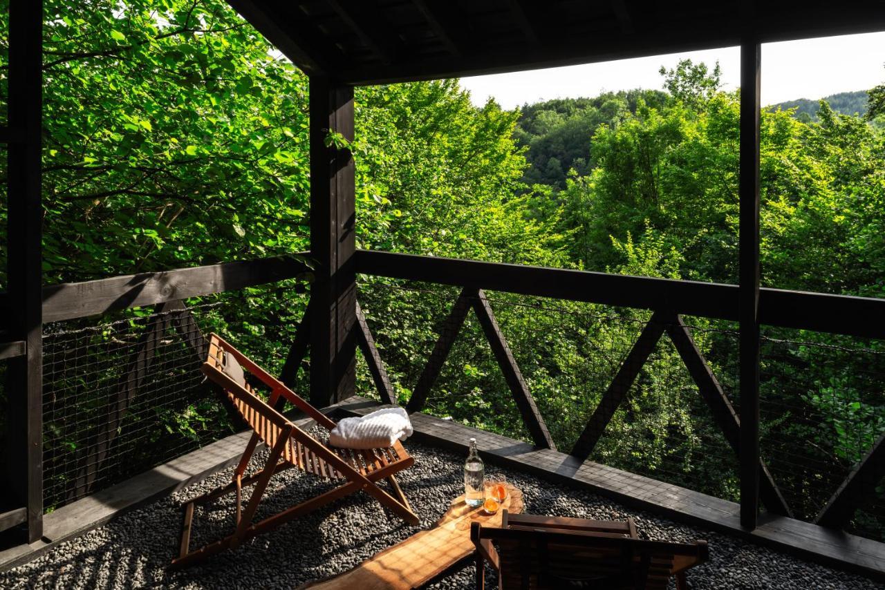 Hutstuf - The Fox & Private Outdoor Spa La-Roche-en-Ardenne Exterior foto